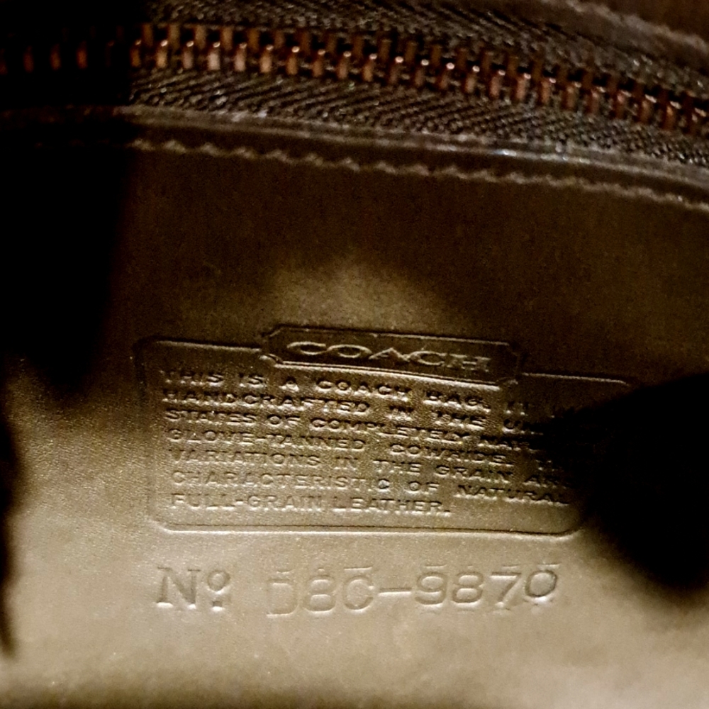 Coach Olive Green Leather Crossbody Satchel - Picture 13 of 13